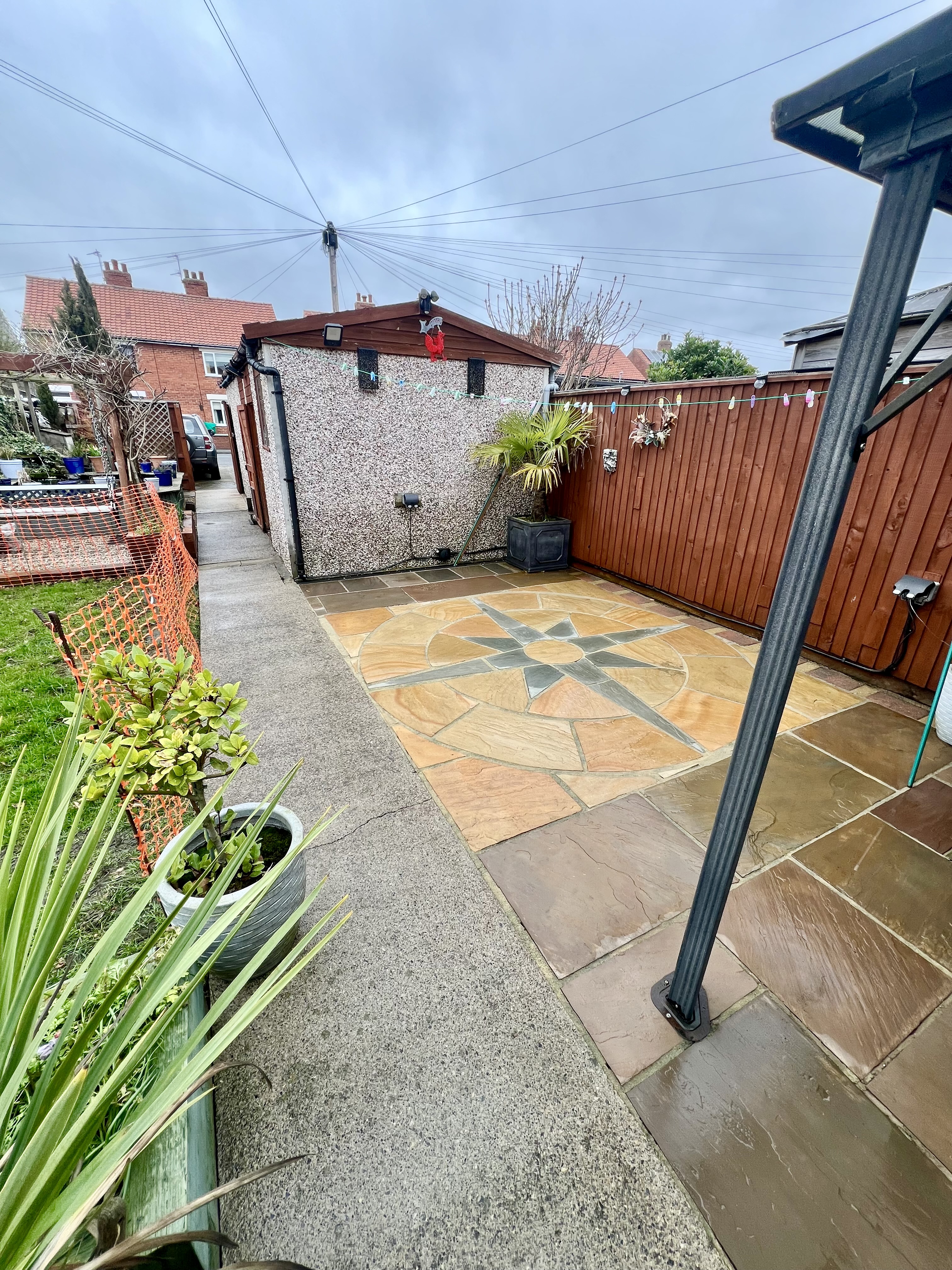 Clean surface after pressure washing